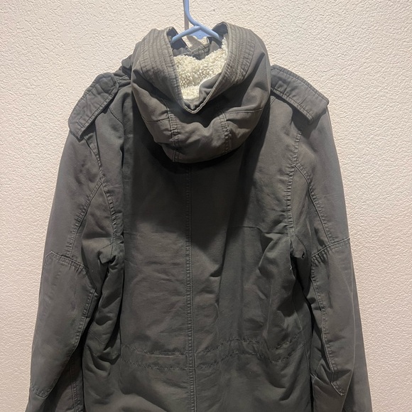 Men’s L.O.G.G. H&M Military Green Field Unisex Jacket w Hood - Picture 7 of 13